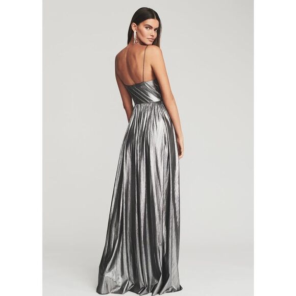 Retrofete Doss maxi Dress Gunmetal Small - Picture 4 of 9